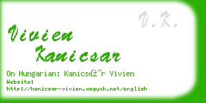 vivien kanicsar business card